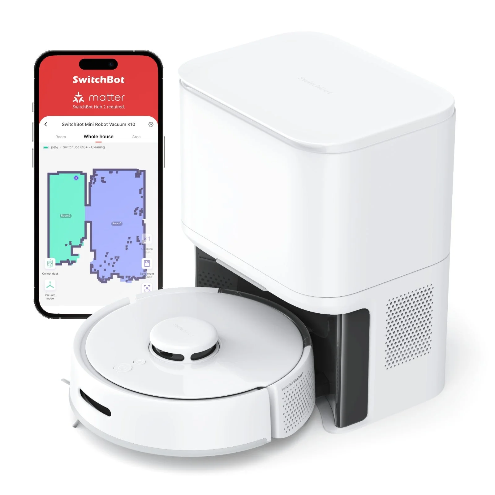 (Special Offer) SwitchBot Mini Robot Vacuum K10+